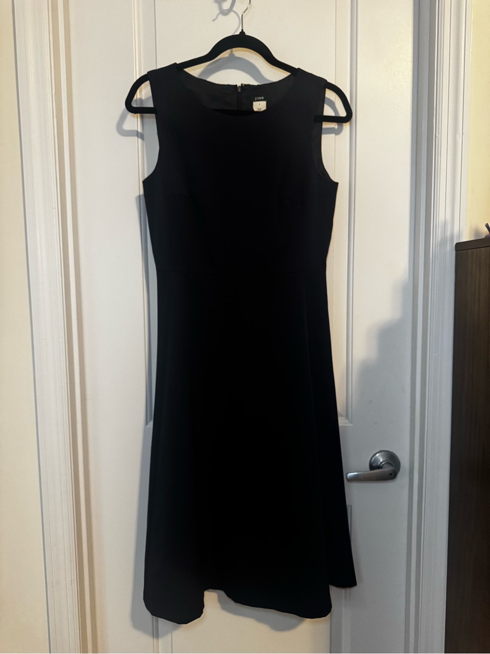 J. Crew Navy Sleeveless Wool Suiting Dress